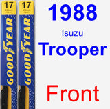 Front Wiper Blade Pack for 1988 Isuzu Trooper - Premium