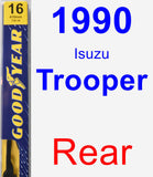 Rear Wiper Blade for 1990 Isuzu Trooper - Premium