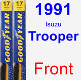 Front Wiper Blade Pack for 1991 Isuzu Trooper - Premium