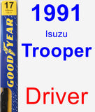 Driver Wiper Blade for 1991 Isuzu Trooper - Premium