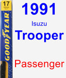 Passenger Wiper Blade for 1991 Isuzu Trooper - Premium