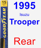 Rear Wiper Blade for 1995 Isuzu Trooper - Premium