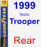 Rear Wiper Blade for 1999 Isuzu Trooper - Premium