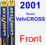 Front Wiper Blade Pack for 2001 Isuzu VehiCROSS - Premium