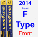 Front Wiper Blade Pack for 2014 Jaguar F-Type - Premium