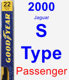 Passenger Wiper Blade for 2000 Jaguar S-Type - Premium