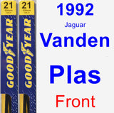 Front Wiper Blade Pack for 1992 Jaguar Vanden Plas - Premium