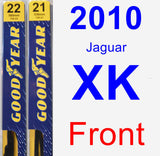 Front Wiper Blade Pack for 2010 Jaguar XK - Premium