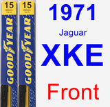 Front Wiper Blade Pack for 1971 Jaguar XKE - Premium