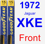 Front Wiper Blade Pack for 1972 Jaguar XKE - Premium
