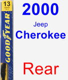 Rear Wiper Blade for 2000 Jeep Cherokee - Premium