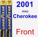 Front Wiper Blade Pack for 2001 Jeep Cherokee - Premium