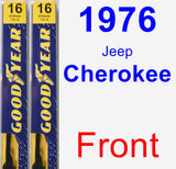 Front Wiper Blade Pack for 1976 Jeep Cherokee - Premium