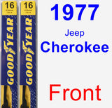 Front Wiper Blade Pack for 1977 Jeep Cherokee - Premium