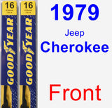 Front Wiper Blade Pack for 1979 Jeep Cherokee - Premium