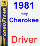 Driver Wiper Blade for 1981 Jeep Cherokee - Premium