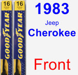 Front Wiper Blade Pack for 1983 Jeep Cherokee - Premium