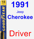 Driver Wiper Blade for 1991 Jeep Cherokee - Premium