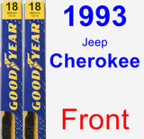 Front Wiper Blade Pack for 1993 Jeep Cherokee - Premium