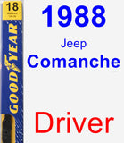 Driver Wiper Blade for 1988 Jeep Comanche - Premium