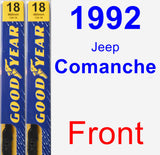 Front Wiper Blade Pack for 1992 Jeep Comanche - Premium