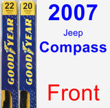 Front Wiper Blade Pack for 2007 Jeep Compass - Premium