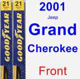 Front Wiper Blade Pack for 2001 Jeep Grand Cherokee - Premium