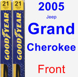 Front Wiper Blade Pack for 2005 Jeep Grand Cherokee - Premium