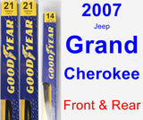 Front & Rear Wiper Blade Pack for 2007 Jeep Grand Cherokee - Premium