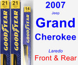 Front & Rear Wiper Blade Pack for 2007 Jeep Grand Cherokee - Premium