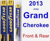 Front & Rear Wiper Blade Pack for 2013 Jeep Grand Cherokee - Premium