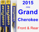 Front & Rear Wiper Blade Pack for 2015 Jeep Grand Cherokee - Premium