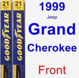 Front Wiper Blade Pack for 1999 Jeep Grand Cherokee - Premium