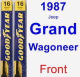 Front Wiper Blade Pack for 1987 Jeep Grand Wagoneer - Premium