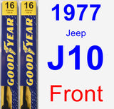 Front Wiper Blade Pack for 1977 Jeep J10 - Premium