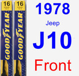 Front Wiper Blade Pack for 1978 Jeep J10 - Premium