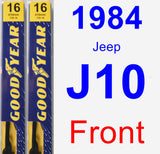 Front Wiper Blade Pack for 1984 Jeep J10 - Premium