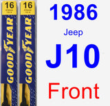 Front Wiper Blade Pack for 1986 Jeep J10 - Premium