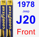 Front Wiper Blade Pack for 1978 Jeep J20 - Premium