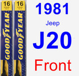 Front Wiper Blade Pack for 1981 Jeep J20 - Premium