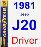 Driver Wiper Blade for 1981 Jeep J20 - Premium