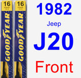 Front Wiper Blade Pack for 1982 Jeep J20 - Premium