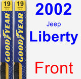 Front Wiper Blade Pack for 2002 Jeep Liberty - Premium