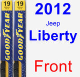Front Wiper Blade Pack for 2012 Jeep Liberty - Premium