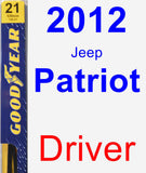 Driver Wiper Blade for 2012 Jeep Patriot - Premium