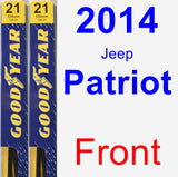 Front Wiper Blade Pack for 2014 Jeep Patriot - Premium