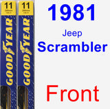 Front Wiper Blade Pack for 1981 Jeep Scrambler - Premium