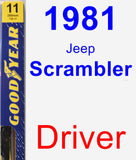 Driver Wiper Blade for 1981 Jeep Scrambler - Premium