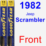 Front Wiper Blade Pack for 1982 Jeep Scrambler - Premium