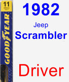 Driver Wiper Blade for 1982 Jeep Scrambler - Premium